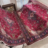 جفت ۹متری دستباف تبریز نقشه قبا زمینه لاکی