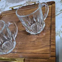فنجان چای خوری و لیوان و قندان