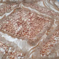 روتختی دو نفره حریر طلایی رنگ|سرویس روتختی|فرخشهر, |دیوار