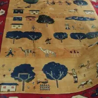 گبه دستباف با نقشه استثنایی