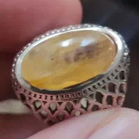 انگشتر یاقوت زرد طبیعی طبیعی