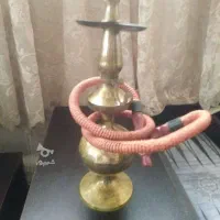 قلیان برنجی چهارتیکه دکوری قدیمی خارجی نادر