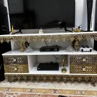 ساعت بوفه میز تلویزون  برنجی