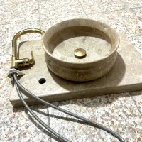 روشویی تمام سنگ‌ باشیر اهرمی