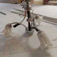 لوستر سه شاخه استیل