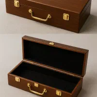 جعبه چوبی چمدان چوبی جعبه لوکس لاکچری و هاردباکس