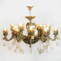 لوستر طرح برنز ۱۸ شعله