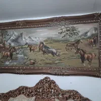 تابلو فرش بزرگ دو متر عرض با چوب اعلا