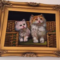 قاب عکس نقاشی شده با دست روی جیر ۶۰۰