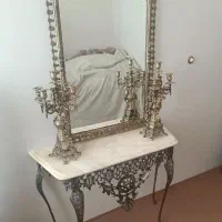 آینه شمعدان  سنگین وزن برنز