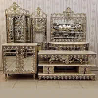 برنز بوفه ساعت کنسول آینه جاکفشی برنج برنزی برنجی