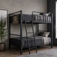 تخت خواب فلزی پروفیلی محکم و مقاوم 2 طبقه و چوبی