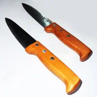 کارد آشپزخانه دسته چوبی کوچک (حیدری و صالحی)