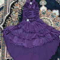 لباس مجلسی ساتن بنفش