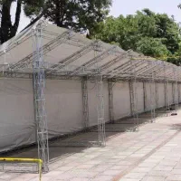 اجاره و اجرا اسپیس فریم استیج قاب غرفه موکب