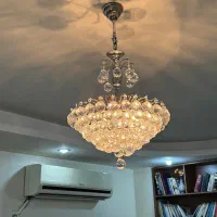 دو عدد لوستر با گوهای کریستالی وارداتی درجه۱|لوستر و چراغ آویز|اهواز, کیانپارس |دیوار