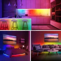 پک کامل ریسه ۵ متری RGB با کنترلر و ادابتور