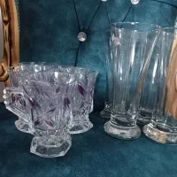 ظرف میوه و لیوان کریستال|ظروف سرو و پذیرایی|بیرجند, |دیوار