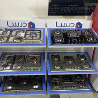 گاز رومیزی استیل، شیشه، سینک گرانیتی ، استیل ، هود