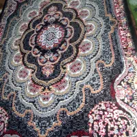 دو عدد فرش ماشینی ابریشم رخ مشهد