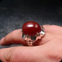 انگشتر عقیق یمنی دست‌ساز