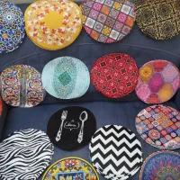 صدتا زیر بشقابی مخمل نو یکجا دونه ای ۱۵