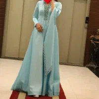لباس مجلسی ساتن مزون دوز