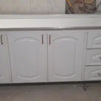 کابینت فلزی زمینی وآبچکان زیر سینک با سینک