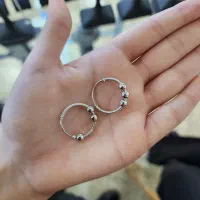 گوشواره حلقه ای نقره اصلی در ۲ سایز عیار ۹۲۵|بدلیجات|کرمانشاه, |دیوار