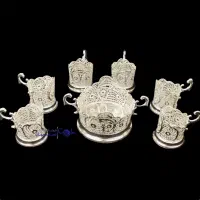 سرویس چایخوری ملیله کاری نقره