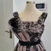 لباس مجلسی با طراحی اختصاصی و فنر دوزی