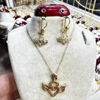 نیم ست گل افشان 3گرم طلا بدون اجرت|جواهرات|تهران, شهرک ولیعصر شمالی|دیوار