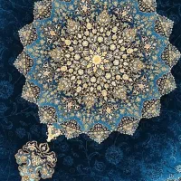 فرش آبی کاربنی ۱۲۰۰شانه ابعاد ۱۲متری جدید|فرش|شیراز, قلات|دیوار