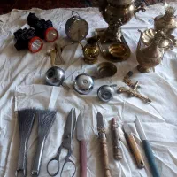 سماور برنجی وسیله قدیمی|کلکسیون اشیاء عتیقه|گلپایگان, |دیوار