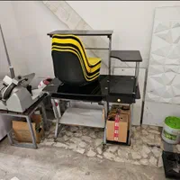میز کامپیوتر شیشه سکوریت مشکی