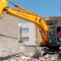 تخریب ساختمان خاکبرداری گودبرداری لودر بیل نخاله