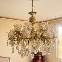 *2*لوستر برنج ۱۶ شعله