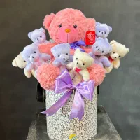 دسته گل و باکس گل عروسکی