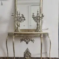 آیینه شمعدان برنز اصل قدیمی