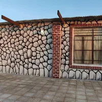 دیوار نویسی ، امور تبلیغات ، نقاشی (طرح آجر و سنگ)