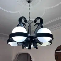 لوستر ۵ شاخه MDF دو عدد درحد نو