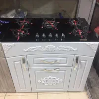گاز طرح کابینتی با صفحه شیشه ای پرداخت درب