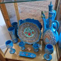 سرویس ۳۲ پارچه ی پذیرایی نقش وقلم مینیاتوری