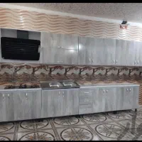 کابینت بدنه فلزی درب چوب