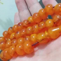 تسبیح کهربا قدیمی ۳۳ . تسبیح سندلوس 35عددی