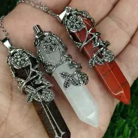 گردنبند آویز سنگ طبیعی