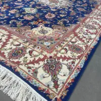 فرش دستباف ابی کاربنی گل ابریشم (بساک کرج هستیم )|فرش|تهران, گلستان (شهرک راه آهن)|دیوار