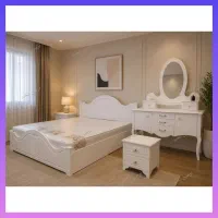 تختخواب دونفره آینه ومیز آرایشی/دلینا