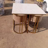 صندلی نهار خوری برنز واستیل بسیار شیک نصف قیمت|مبلمان خانگی و میز عسلی|خوی, |دیوار