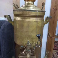 سماور زغالی برنجی8 لیتری